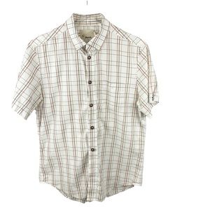 TROVATA Plaid Short Sleeve Button Down Shirt Medium